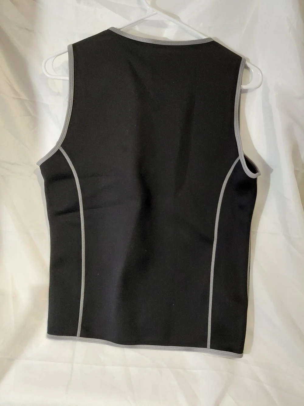 SaunaFX Men's Black Zip-Front Sweater Vest - Thermal Undershirt